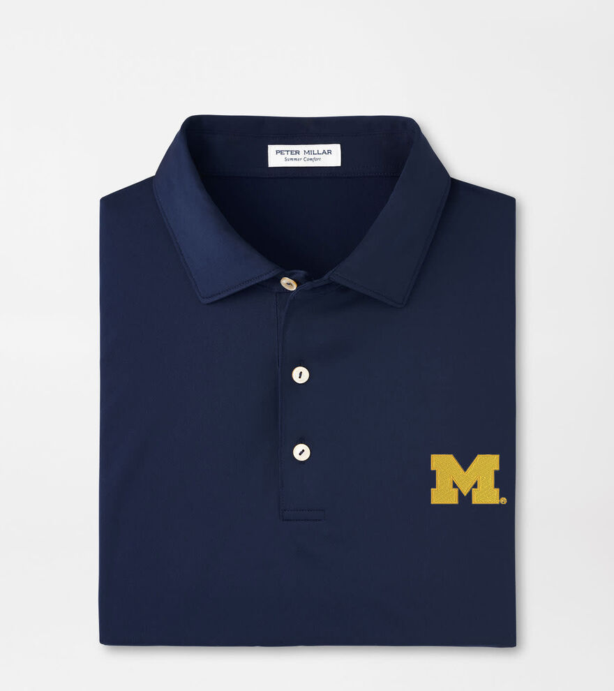 Michigan Solid Performance Jersey Polo - Alternate Image 1