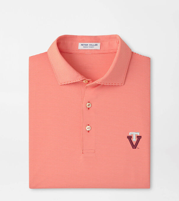 Virginia Tech Vault Jubilee Stripe Performance Polo