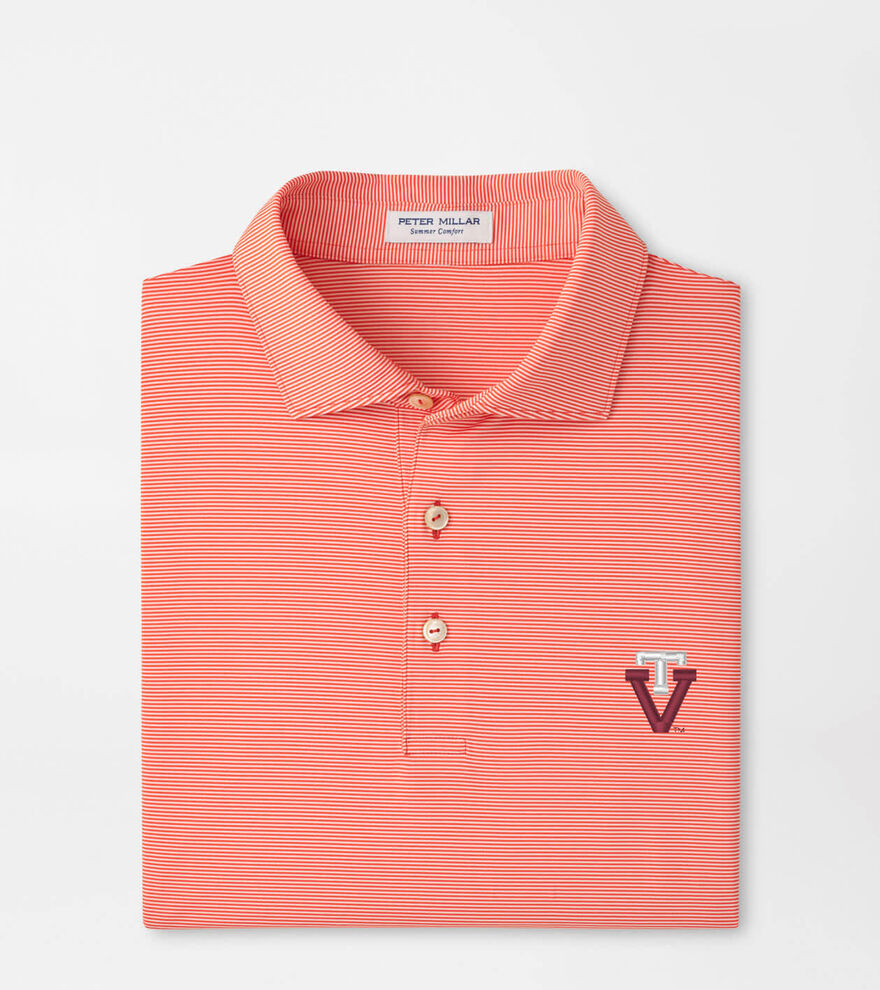 Virginia Tech Vault Jubilee Stripe Performance Polo