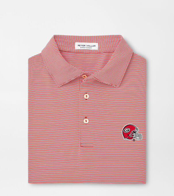 Georgia Helmet Jubilee Stripe Performance Polo