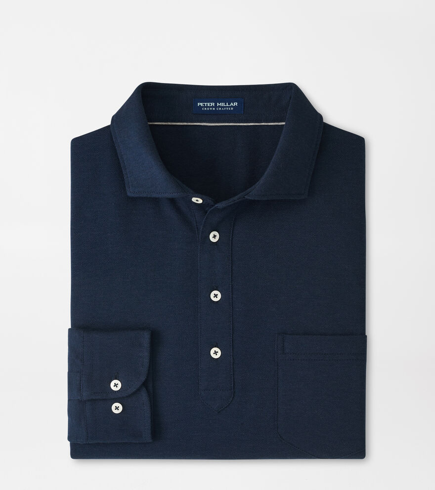 Amble Long-Sleeve Cotton Cashmere Polo image number 1