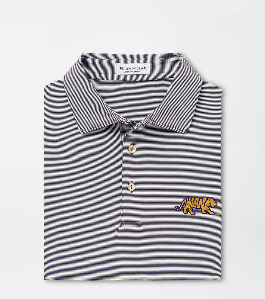 LSU Mike the Tiger Jubilee Stripe Performance Polo image number 2