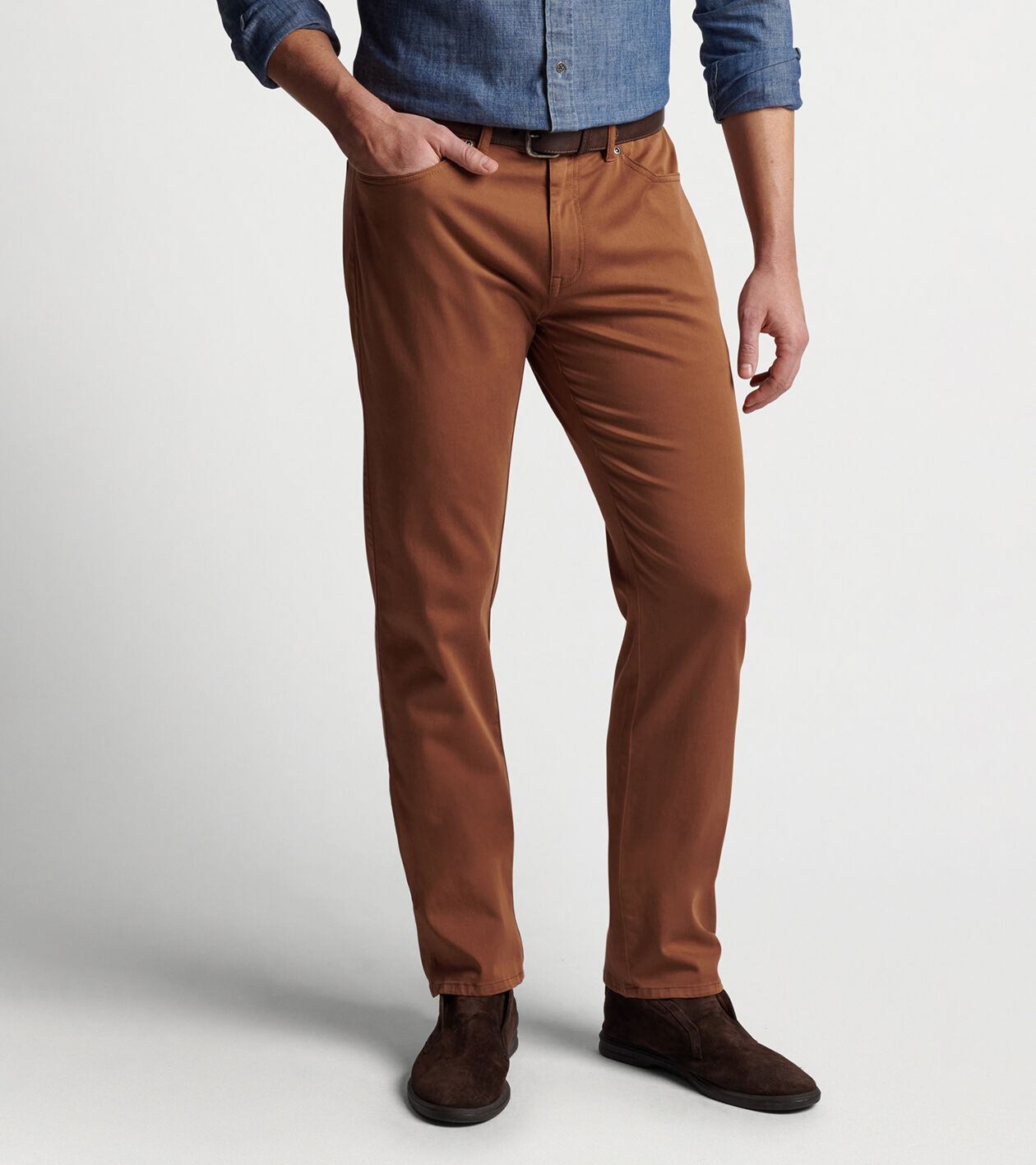 Zara Basic Five-Pocket Trousers bronze-colored casual look Fashion Trousers Five-Pocket Trousers 
