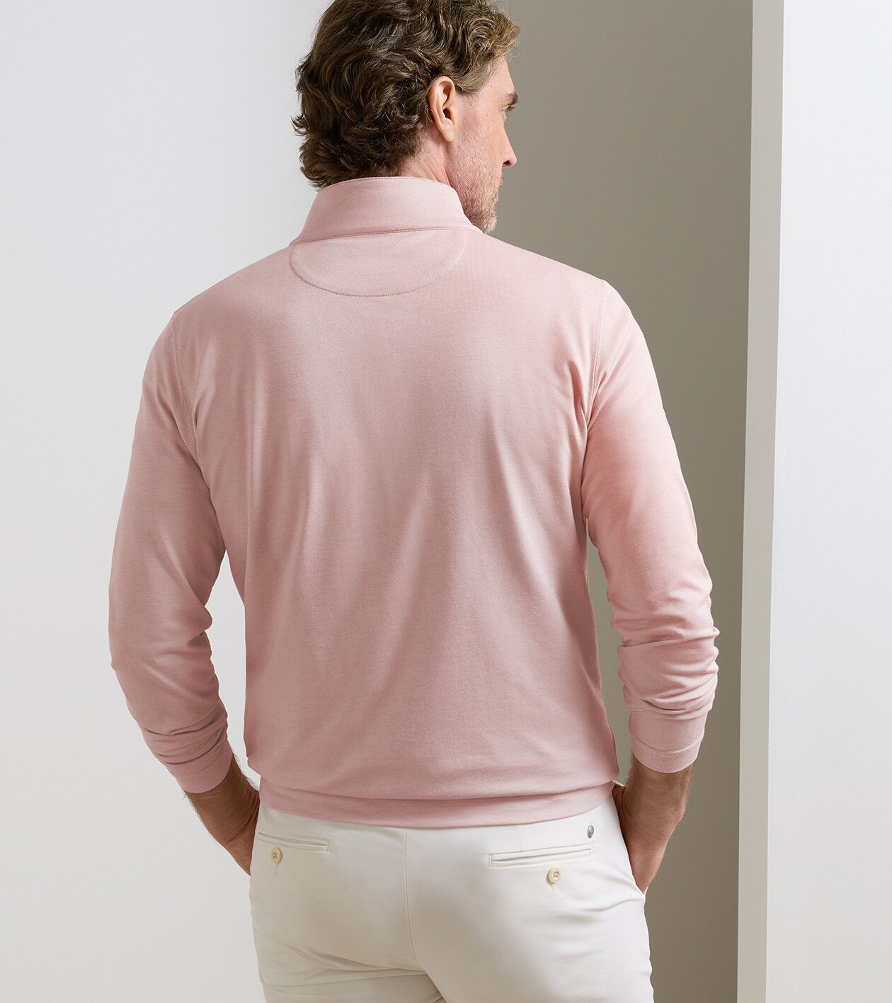 Albatross Cotton-Blend Piqué Quarter-Zip | Men's Pullovers | Peter