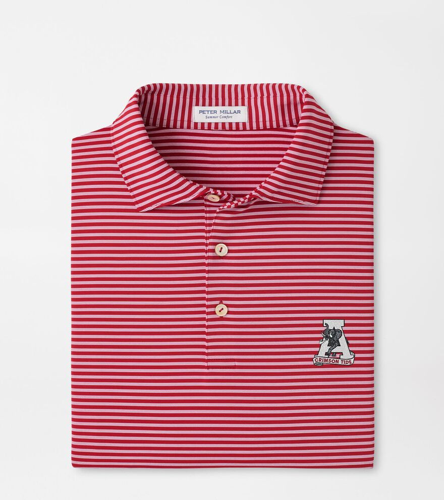Alabama Vault Tiebreaker Performance Jersey Stripe Polo