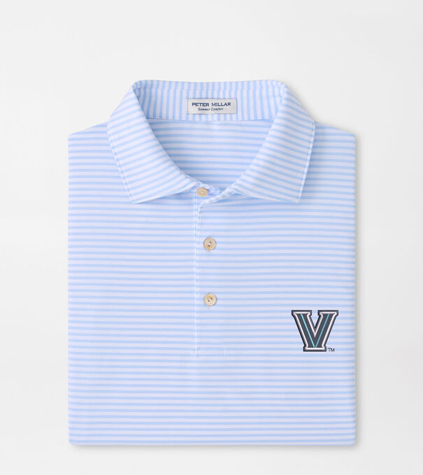 Villanova Tiebreaker Performance Jersey Stripe Polo