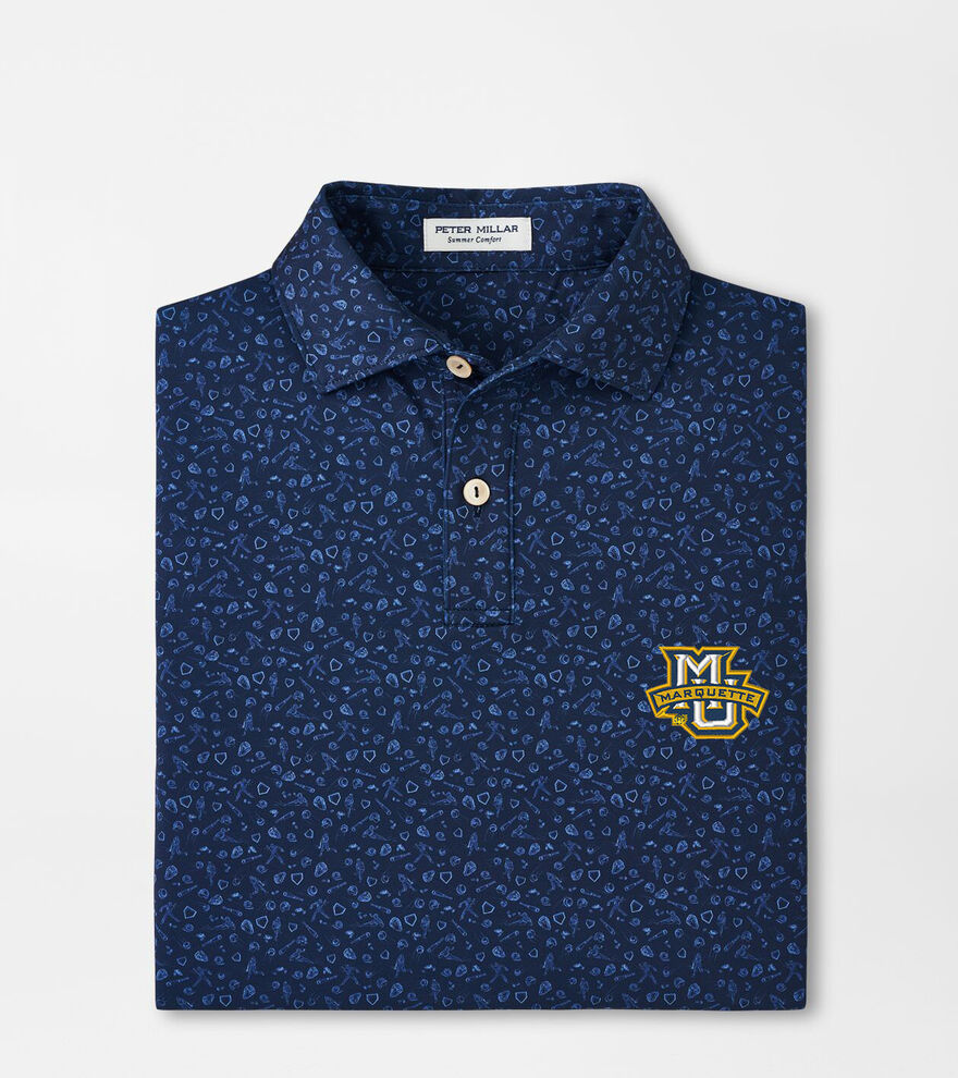 Marquette Batter Up Youth Performance Jersey Polo image number 1