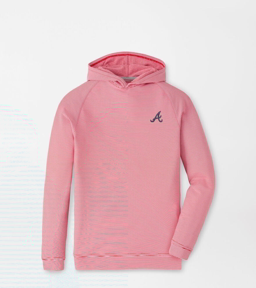 Atlanta Braves Pine Youth Sugar Stripe Performance Hoodie image number 1