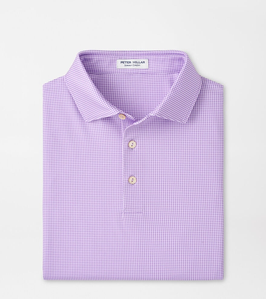 Gingham Performance Jersey Polo image number 1