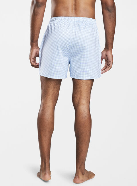 Nebraska Printed Gingham Check Stretch Jersey Boxer Peter Millar