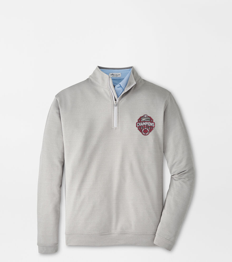 Georgia National Champion Perth Mélange Performance Quarter-Zip image number 1