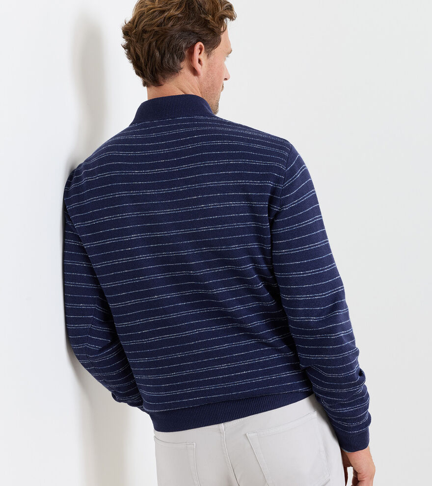 Saratoga Striped Quarter-Zip Sweater image number 3
