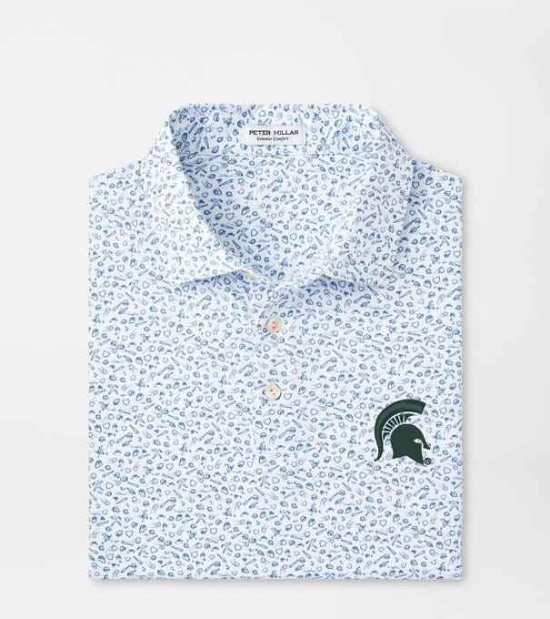 Michigan State Spartans Batter Up Performance Jersey Polo