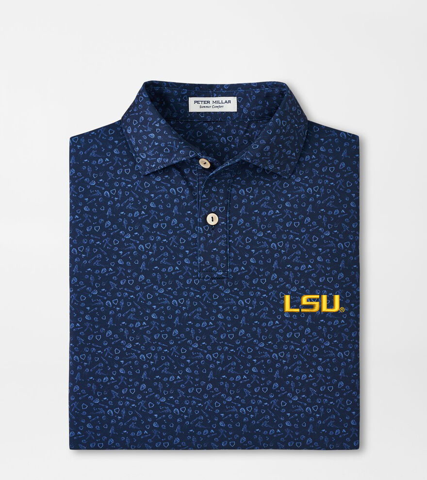 LSU Batter Up Youth Performance Jersey Polo image number 1