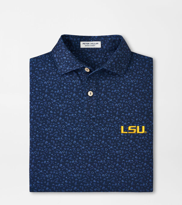 LSU Batter Up Youth Performance Jersey Polo