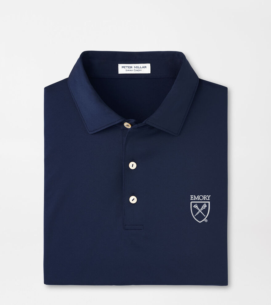 Emory Solid Performance Jersey Polo image number 1