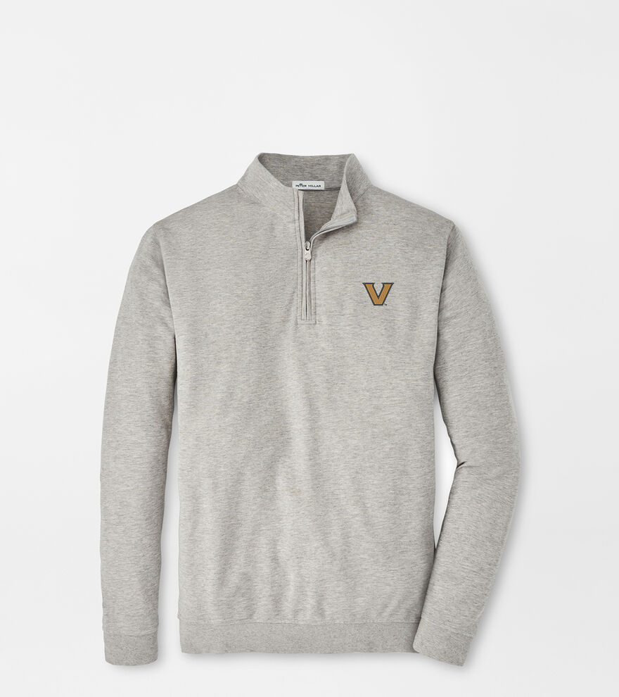 Vanderbilt Crown Comfort Interlock QuarterZip Men's Collegiate Apparel Peter Millar