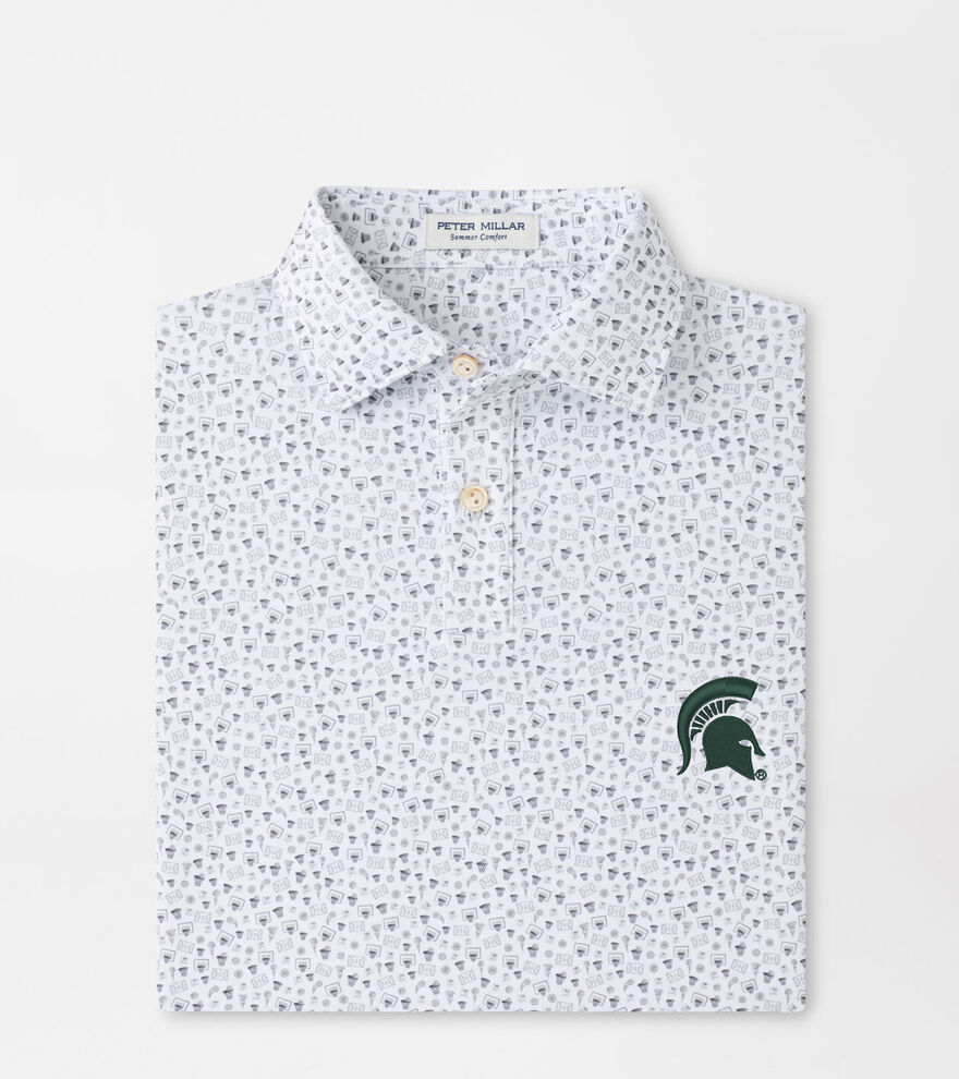Michigan State Spartans Buzzer Beater Youth Performance Jersey Polo image number 1