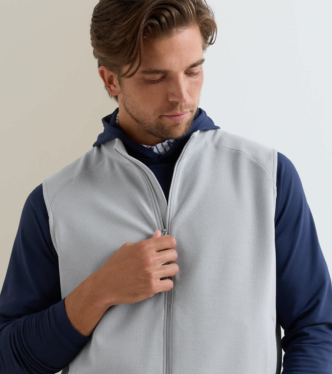 Cradle Piqué Performance Full-Zip Vest | Men's Vests | Peter Millar