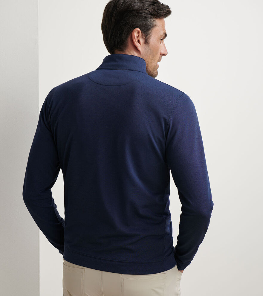 Albatross Cotton-Blend Piqu&eacute; Quarter-Zip image number 3