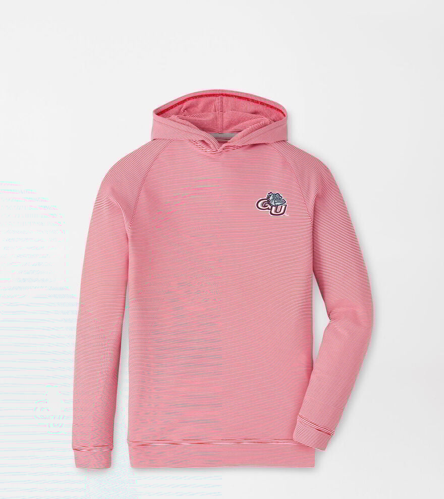 Gonzaga Pine Youth Sugar Stripe Performance Hoodie image number 1