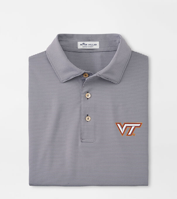 Virginia Tech Jubilee Stripe Performance Polo