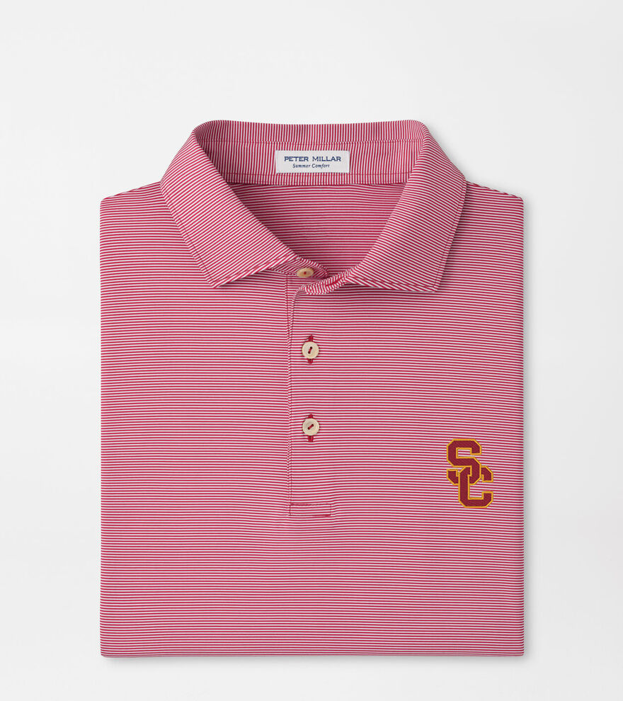 USC Jubilee Stripe Performance Polo image number 1