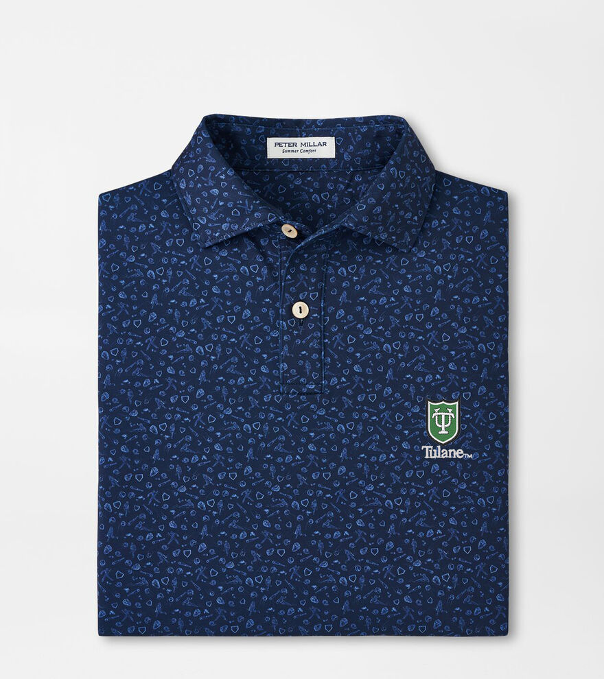 Tulane Batter Up Youth Performance Jersey Polo image number 1