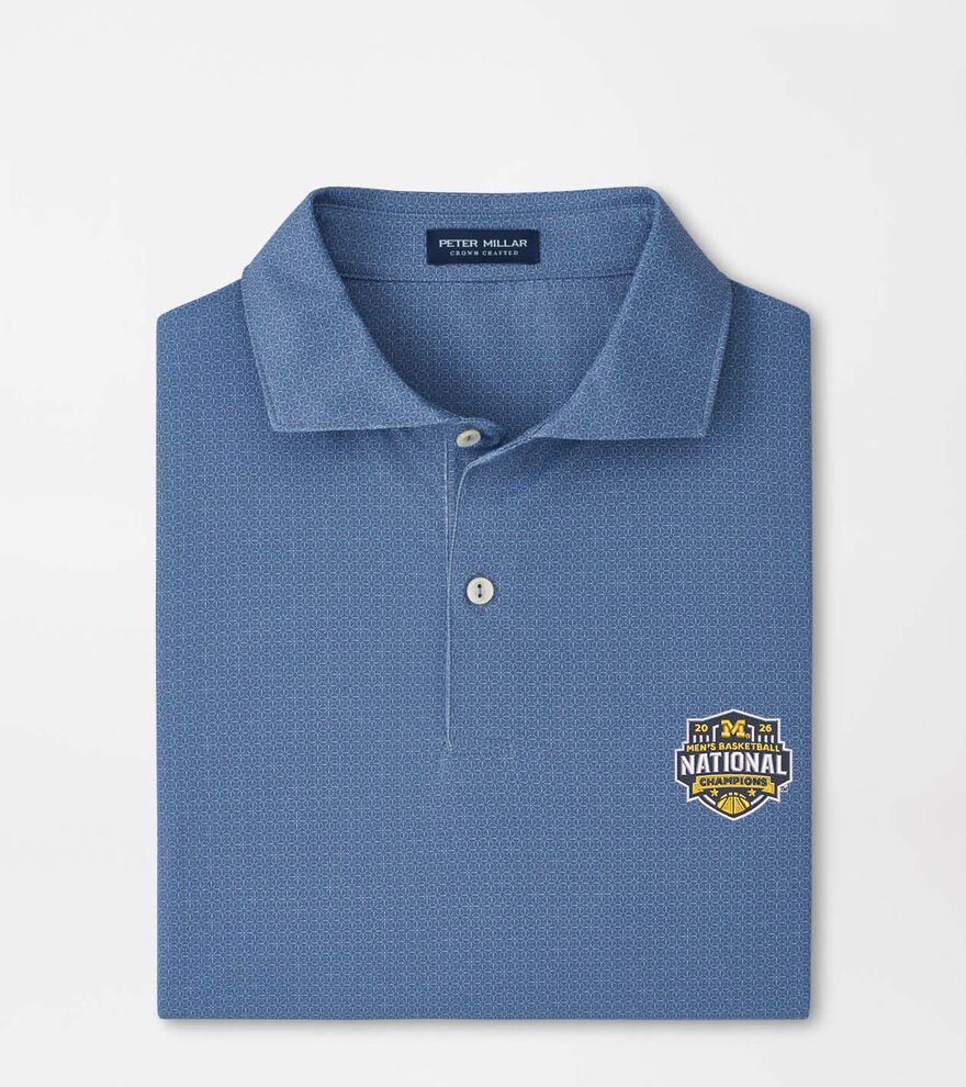 Michigan National Champion Alder Performance Jersey Polo image number 1