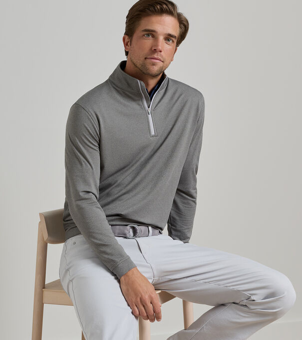 Perth M&eacute;lange Performance Quarter-Zip - Alternate Image 1