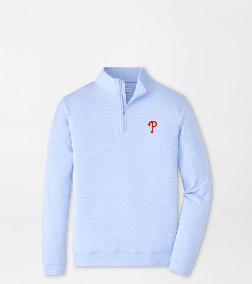 Philadelphia Phillies Perth Sugar Stripe Performance Quarter-Zip image number 1