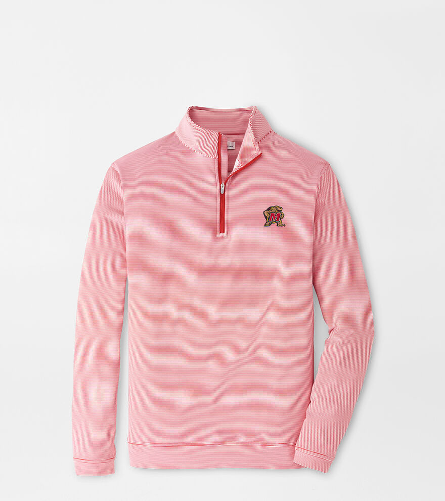Maryland Terrapin Perth Sugar Stripe Performance Quarter-Zip image number 1