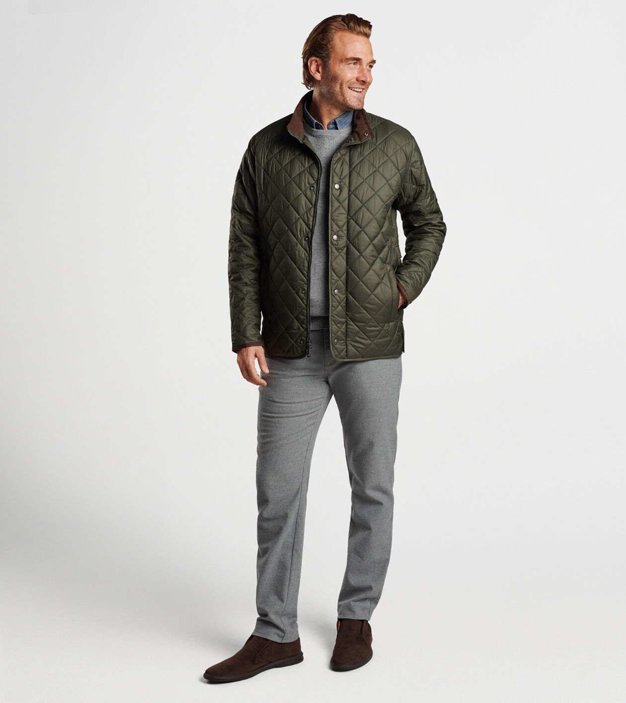 Suffolk quilted travel coat top