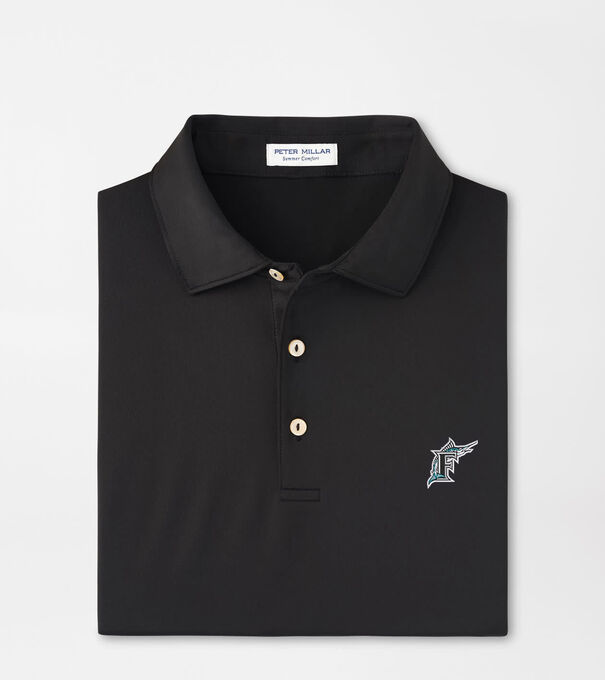 Cooperstown Miami Marlins Solid Performance Jersey Polo