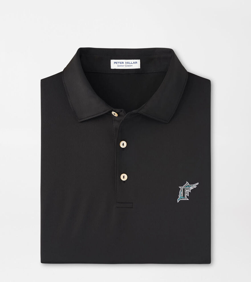 Cooperstown Miami Marlins Solid Performance Jersey Polo