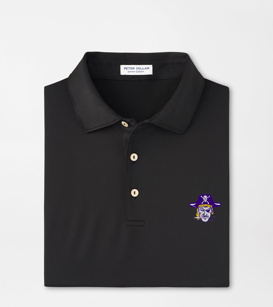 East Carolina University Vault Solid Performance Jersey Polo image number 1