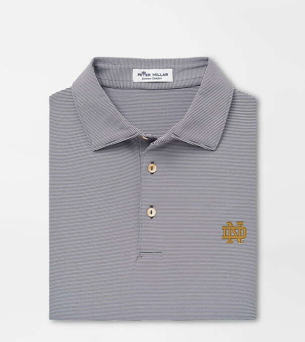 Notre Dame Jubilee Stripe Performance Polo