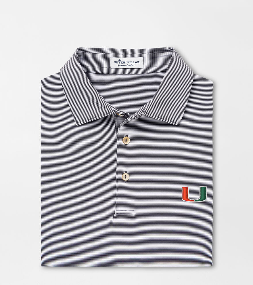 Miami Jubilee Stripe Performance Polo image number 1