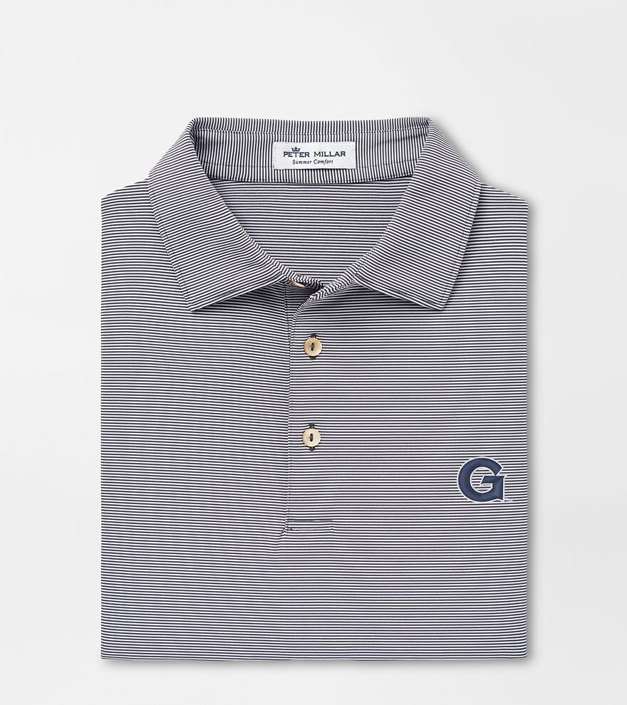 Georgetown Jubilee Stripe Performance Polo image number 1