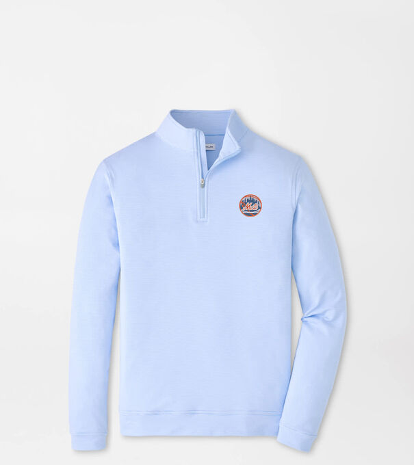 Cooperstown New York Mets Perth Sugar Stripe Performance Quarter-Zip
