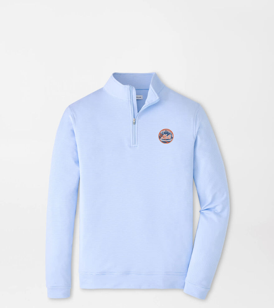 Cooperstown New York Mets Perth Sugar Stripe Performance Quarter-Zip