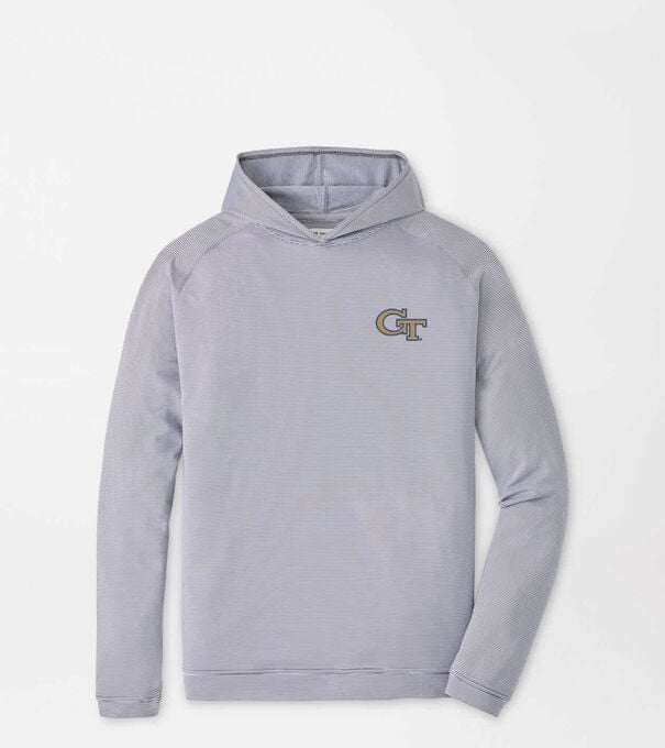 Georgia Tech Pine Sugar Stripe Performance Hoodie