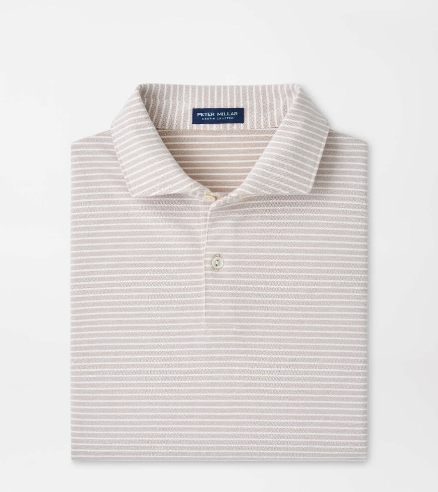Albatross Stripe Cotton-Blend Piqu&eacute; Polo