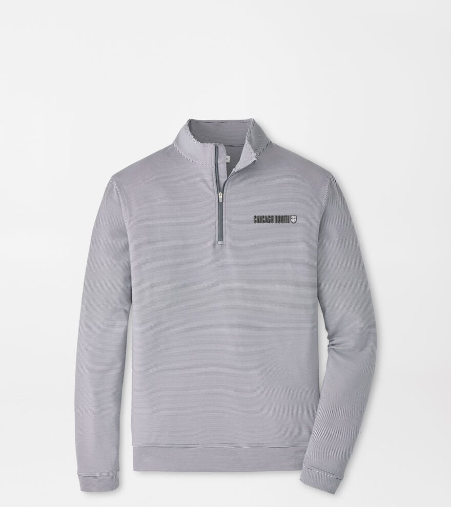 University of Chicago Booth Perth Mini-Stripe Performance Pullover image number 1