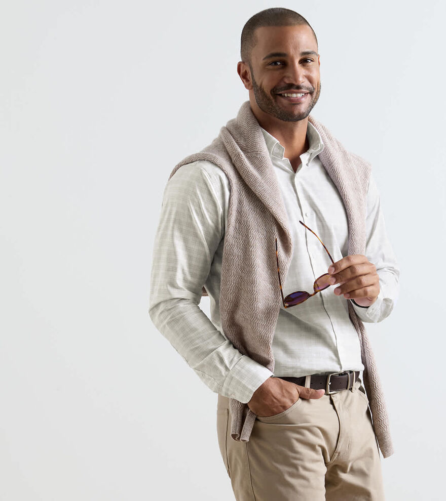 Douglas Crown Lite Cotton-Stretch Sport Shirt image number 5