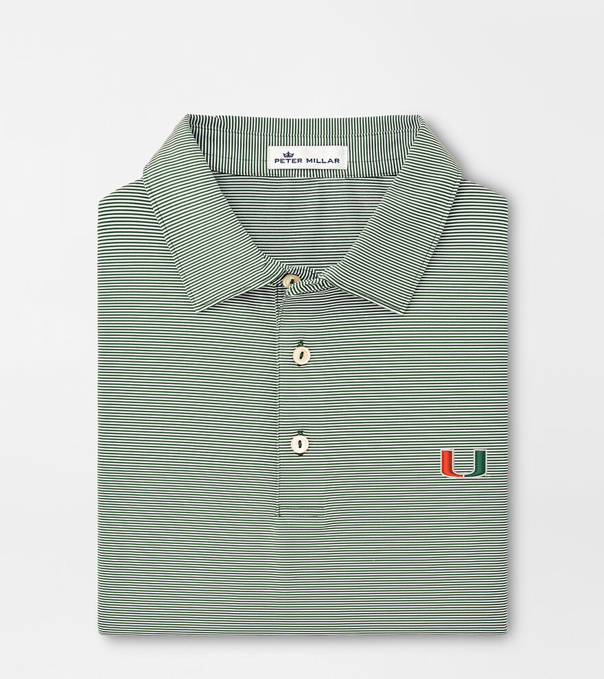 Miami Jubilee Stripe Performance Polo image number 1