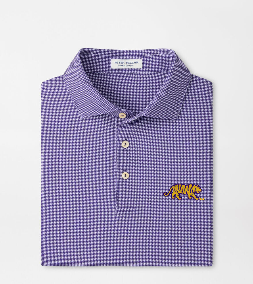 LSU Mike the Tiger Border Performance Jersey Polo image number 1