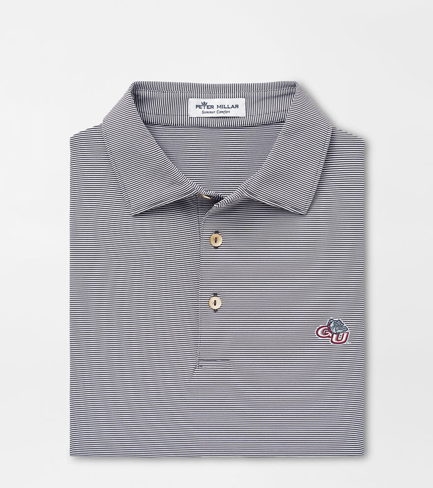 Gonzaga GU & Bulldog Jubilee Stripe Performance Polo image number 1