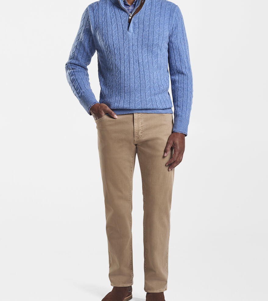 Wool Cable Quarter-Zip image number 4