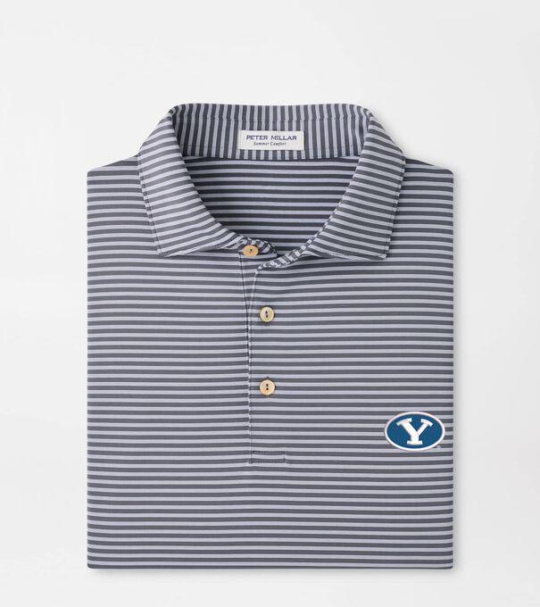 BYU Tiebreaker Performance Jersey Stripe Polo